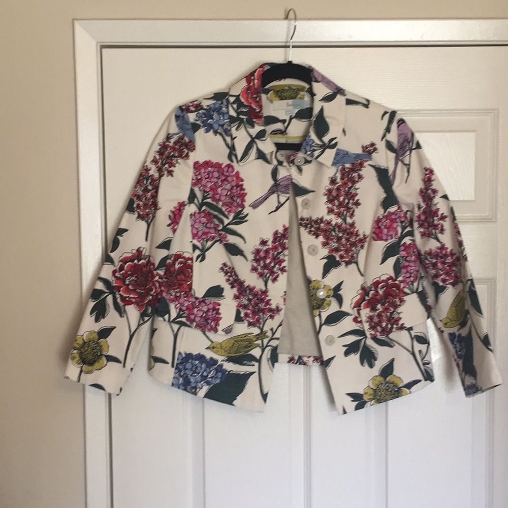 Boden Francesca Floral Bird Cotton Jacket